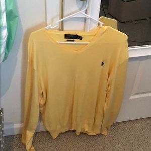 Men’s Polo Yellow v-neck sweater